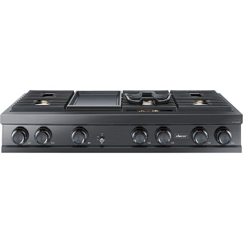 Dacor - Contemporary 48" Built-In Gas Cooktop with 6 Burners with SimmerSear™ and Griddle, Liquid Propane, High Altitude - Graphite stainless steel