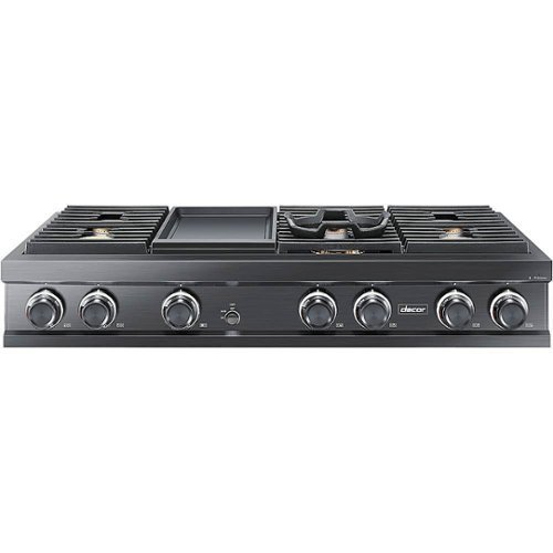 Dacor - Contemporary 48" Built-In Gas Cooktop with 6 Burners with SimmerSear™ and Griddle, Natural Gas, High Altitude - Graphite stainless steel