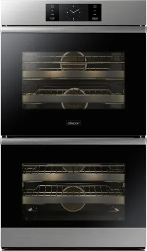 Front. Dacor - Contemporary 30" Built-In Double Electric Convection Wall Oven with Steam-Assist - Silver Stainless Steel.