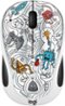 Logitech - M325c Doodle Collection Wireless Optical Mouse - Techie White-Front_Standard