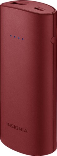  Insignia™ - 5,200 mAh Portable Compact Charger for Most USB-Enabled Devices - Red