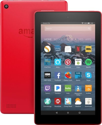 Amazon - Fire 7 - 7" - Tablet - 16GB 7th Generation, 2017 Release - Punch Red-Front_Standard 