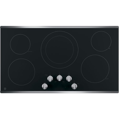 GE - 36" Built-In Electric Cooktop - Stainless steel