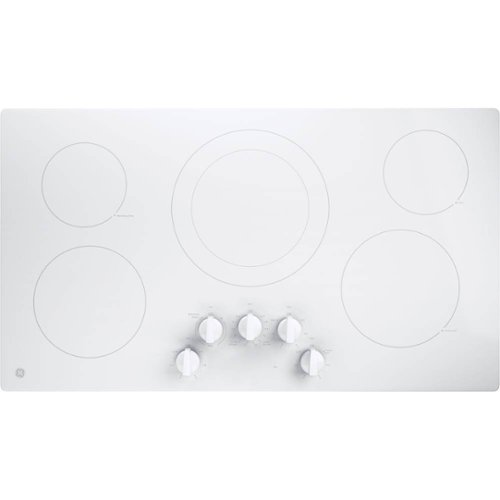 GE - 36" Built-In Electric Cooktop - White