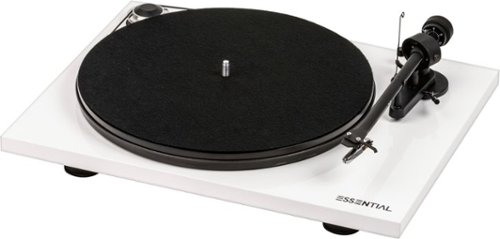 Pro-Ject - Essential Stereo Turntable - High Gloss White-Front_Standard 