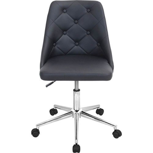 LumiSource - Marche Chrome Office Chair - Black