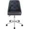 LumiSource - Workspace 5-Pointed Star Mesh Linen Fabric Chair - Black-Front_Standard