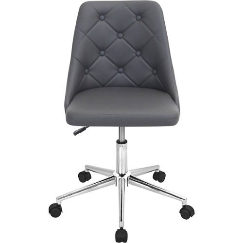 LumiSource - Marche Chrome Office Chair - Gray