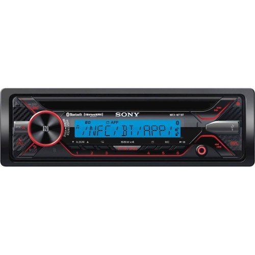 Sony - In-Dash CD/DM Receiver - Built-in Bluetooth - Satellite Radio-ready with Detachable Faceplate - Black-Front_Standard