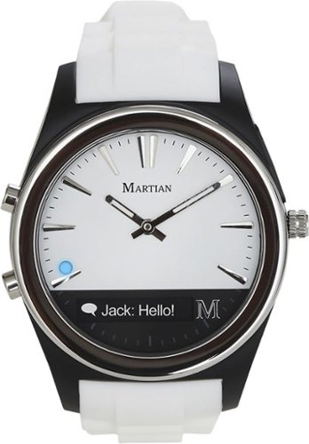  Martian - Notifier Smartwatch for Select Android and Apple® iOS Cell Phones - White