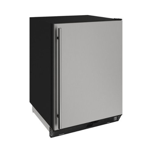U-Line - 1000 Series 5.4 Cu. Ft. Built-In Mini Fridge - Stainless Steel-Front_Standard 