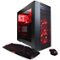 CyberPowerPC - Gamer Master Desktop - AMD Ryzen 7-Series - 16GB Memory - AMD Radeon RX 580 - 120GB Solid State Drive + 1TB Hard Drive - Black/Red-Front_Standard