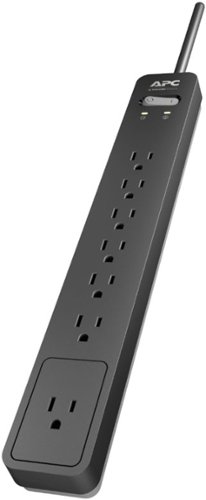 APC Essential Surge Arrest 7 Outlet 1440 Joules Surge Protector - Black WORLDWIDE DELIVERY