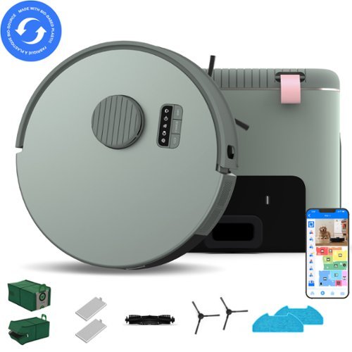 bObsweep - Bio Self-Empty Robot Vacuum & Mop w. 100-Day Dock, Reusable Activated Charcoal Odor Filtration Bags, Made of Bio-Plastic - Ravine