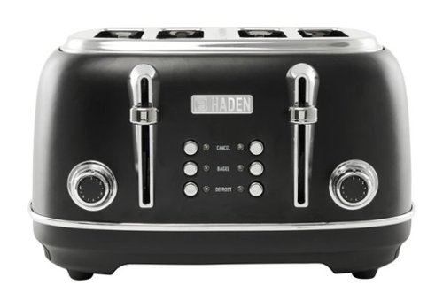 Haden - Heritage 4 Slice Toaster - Black/Chrome-Front_Standard 