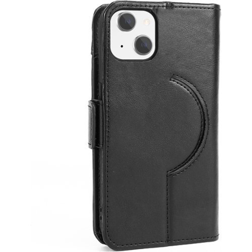 SaharaCase Genuine Leather Folio Wallet Case for Apple iPhone 15 - Black WHERE TO BUY