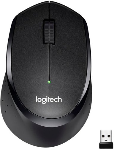 Logitech - M330 SILENT PLUS Wireless Optical Mouse with USB Nano Receiver - Black