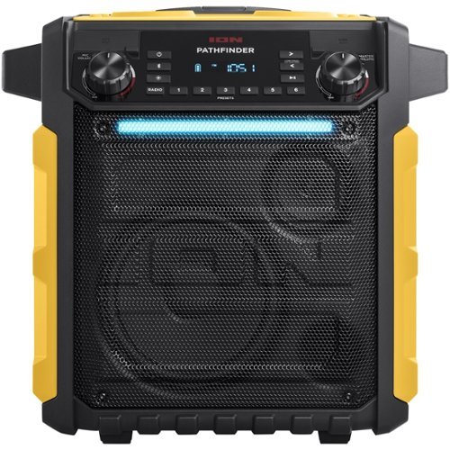ION Audio - 8" 100W Powered Wireless 2-Way Speaker (Each) - Yellow-Front_Standard 
