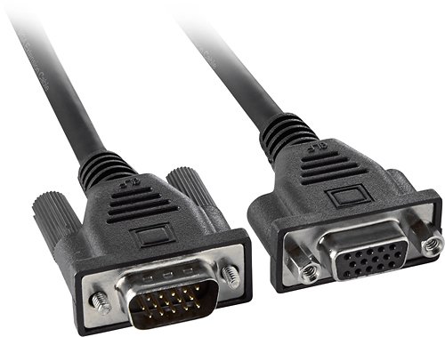  Insignia™ - 6' DB15 Male-to-Female PC Monitor Extension Cable - Black