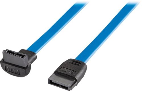  Insignia™ - 2' Right-Angle Serial ATA 2.0 Cable - Black