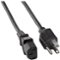 Insignia™ - 6' AC Power Cable - Black-Front_Standard