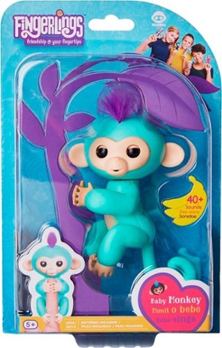  WowWee - Fingerlings Baby Monkey Zoe - Turquoise