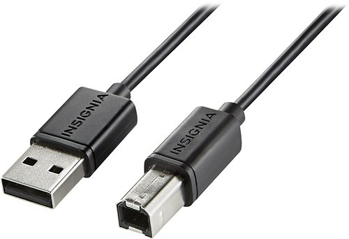 Insignia™ - 6' USB 2.0 A-Male-to-B-Male Cable - Black