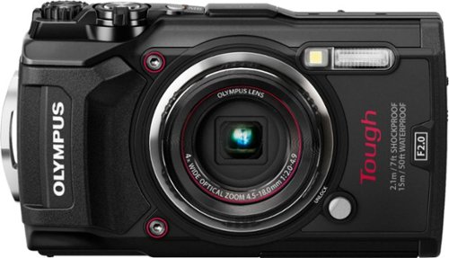 Olympus - Tough TG-5 12.0-Megapixel Water-Resistant Digital Camera - Black-Front_Standard 