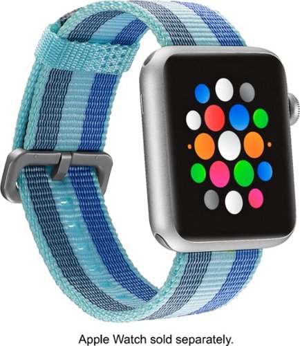  Modal™ - Woven Nylon Watch Band for Apple Watch 42mm (Series 1-8) and Apple Watch Ultra 49mm - Blue striped
