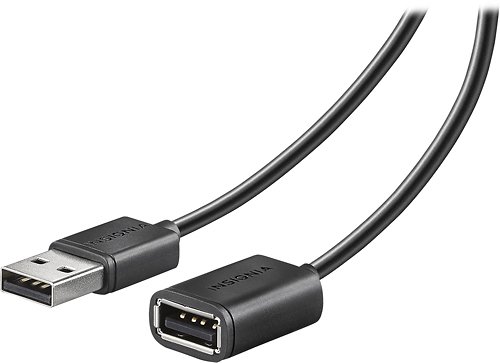  Insignia™ - 12' USB 2.0 A-Male-to-A-Female Extension Cable - Black