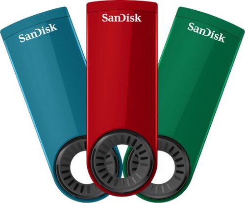  SanDisk - Cruzer Dial 16GB USB 2.0 Flash Drive - Black/red