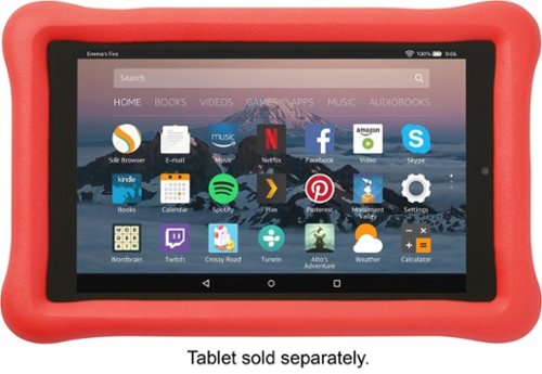  Kid-Proof Case for Amazon Fire HD 8 (7th Generation, 2017 Release) - Red