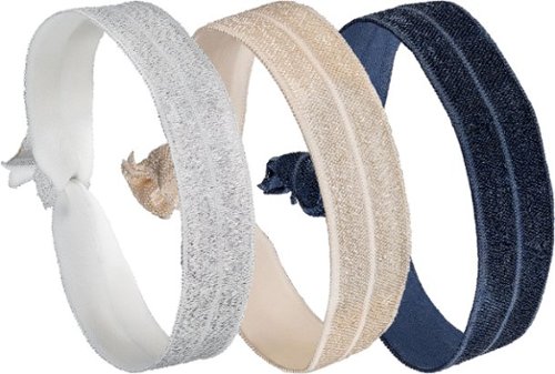  Modal™ - Polyester Wristband Ties for Fitbit Flex and Flex 2 Activity Trackers (3-Pack) - Silver/navy blue/light pink