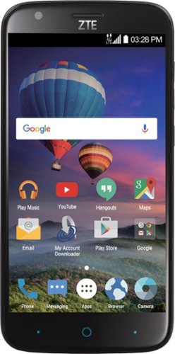 Total Wireless - ZTE ZMax Champ 4G LTE with 8GB Memory Cell Phone - Black