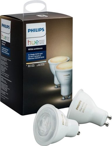 Philips - Hue Ambiance 5.5W LED Light Bulb (2-Pack) - White-Front_Standard 