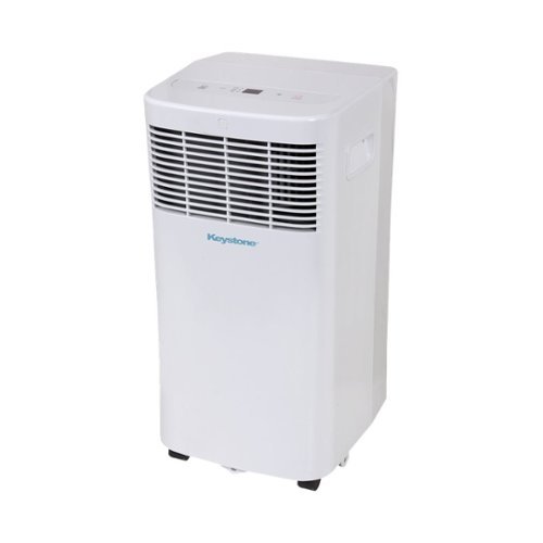 Keystone - 200 Sq. Ft. Portable Air Conditioner - White-Front_Standard 