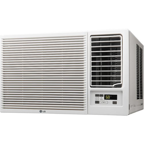 LG - 1420 Sq. Ft. Window Air Conditioner and 1420 Sq. Ft. Heater - White