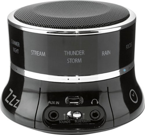 Tranquil Moments - Bedside Speaker & Sleep Sounds Portable Bluetooth Speaker - Black-Front_Standard 