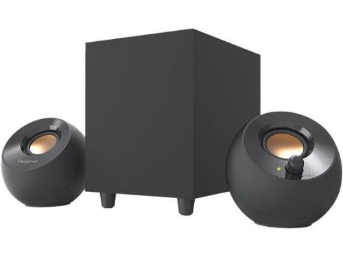 Creative Labs - Creative Pebble Plus 2.1 USB Speakers with Subwoofer, 8W RMS for PC/Laptop - Black-Front_Standard 