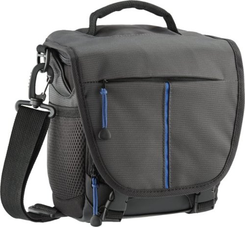  Insignia™ - Medium Camera Shoulder Bag - Blue/dark gray