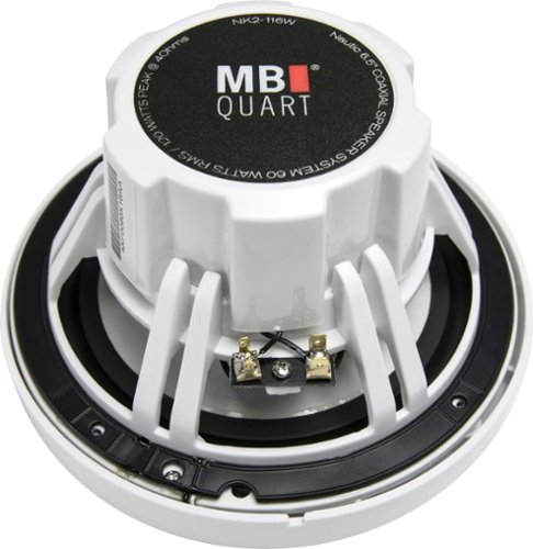 MB Quart Nautic 6.5 2-Way Marine Speakers with Composite Polypropylene Cones (Pair) - White GLOBAL SHIPPING