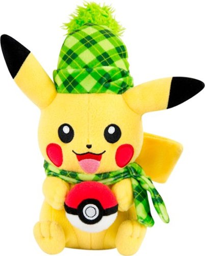  Pokémon - 8&quot; Holiday Pikachu Plush Toy - Yellow/Black/Red/White