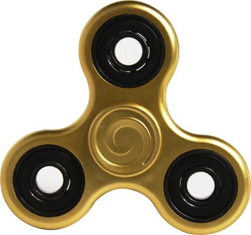 Fidgetly - Fidget Spinner Toy Stress Reducer - Gold/Black-Front_Standard 