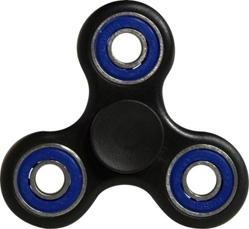 Fidgetly - Fidget Spinner Toy Stress Reducer - Black/Blue-Front_Standard 