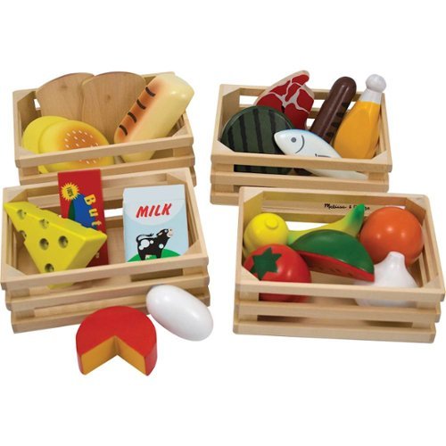  Melissa &amp; Doug - Food Groups - Wooden Play Food Set - Multi