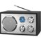 Victrola - 3W Desktop Bluetooth Radio System - Black-Front_Standard