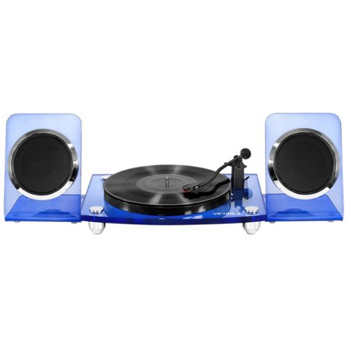 Victrola - Bluetooth Stereo Turntable - Blue-Front_Standard 