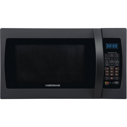 Farberware - Professional 1.3 Cu. Ft. Countertop Microwave with Sensor Cooking - Frozen black-Front_Standard 