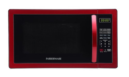 Farberware - Classic 1.1 Cu. Ft. Countertop Microwave Oven - Metallic red