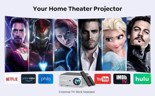 Yaber  Buffalo U6 portable projector White Dot, 1080P, WiFi, wireless screen mirroring, and 4-point keystone correction - White Dot BUY ONLINE